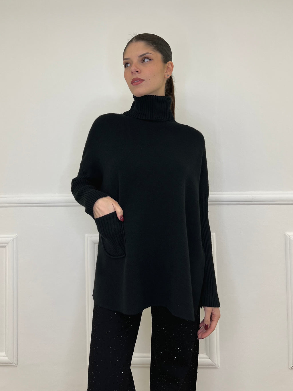 Maxi Maglia Taschino 31496 Nero