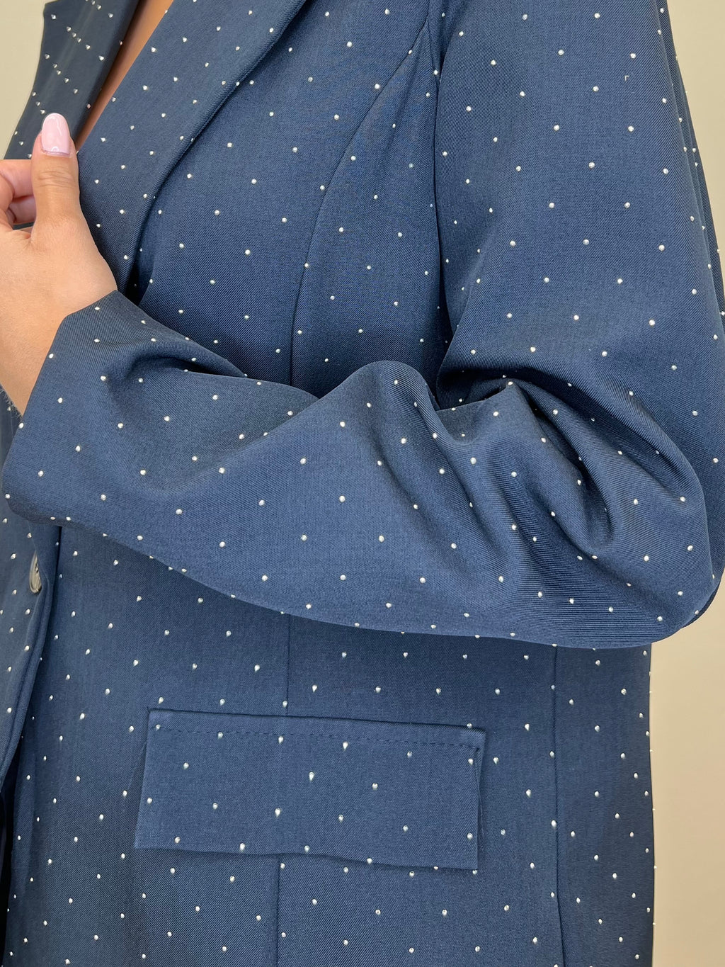 Micro Studded Suit L5181 Blue