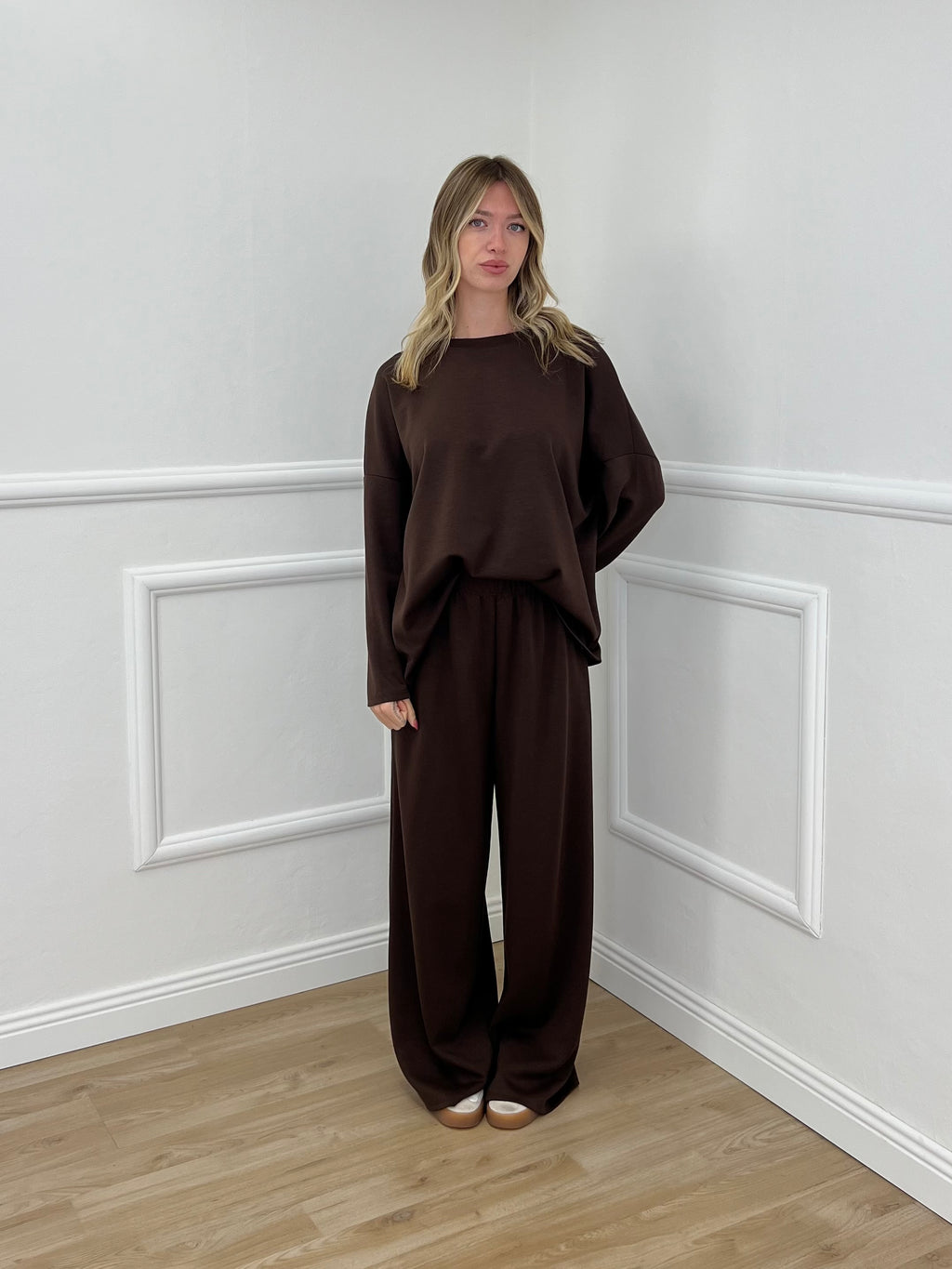 Tuta Over in Viscosa 3277 Marrone
