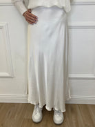 Gonna Lunga Raso 3065 Bianco - Bazar Abbigliamento