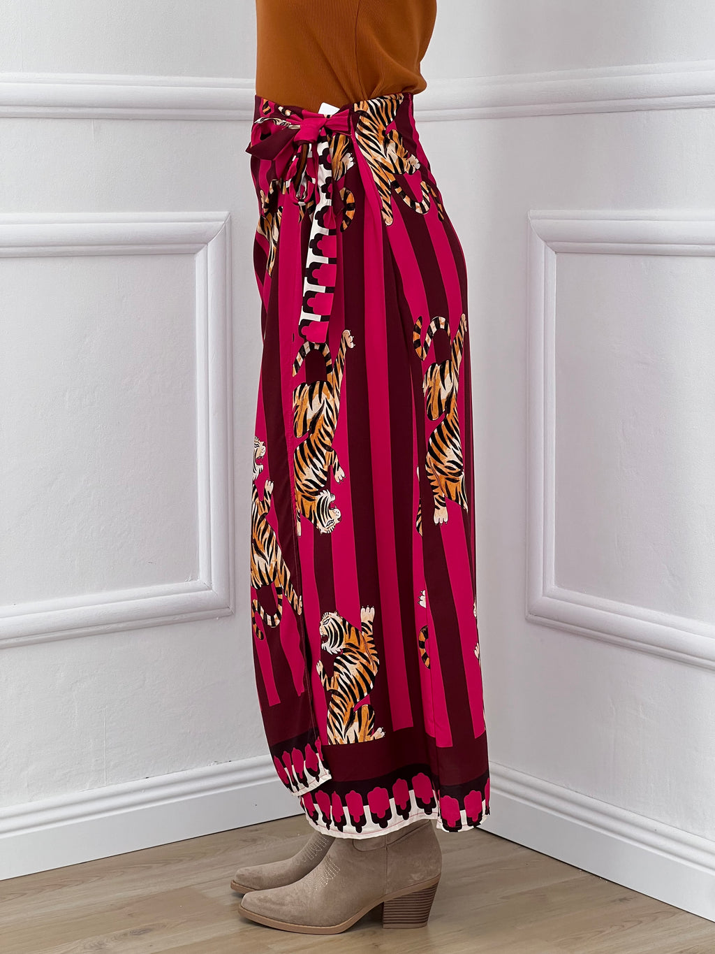 Gonna Pareo Jungle 26272 Fucsia e Burgundy