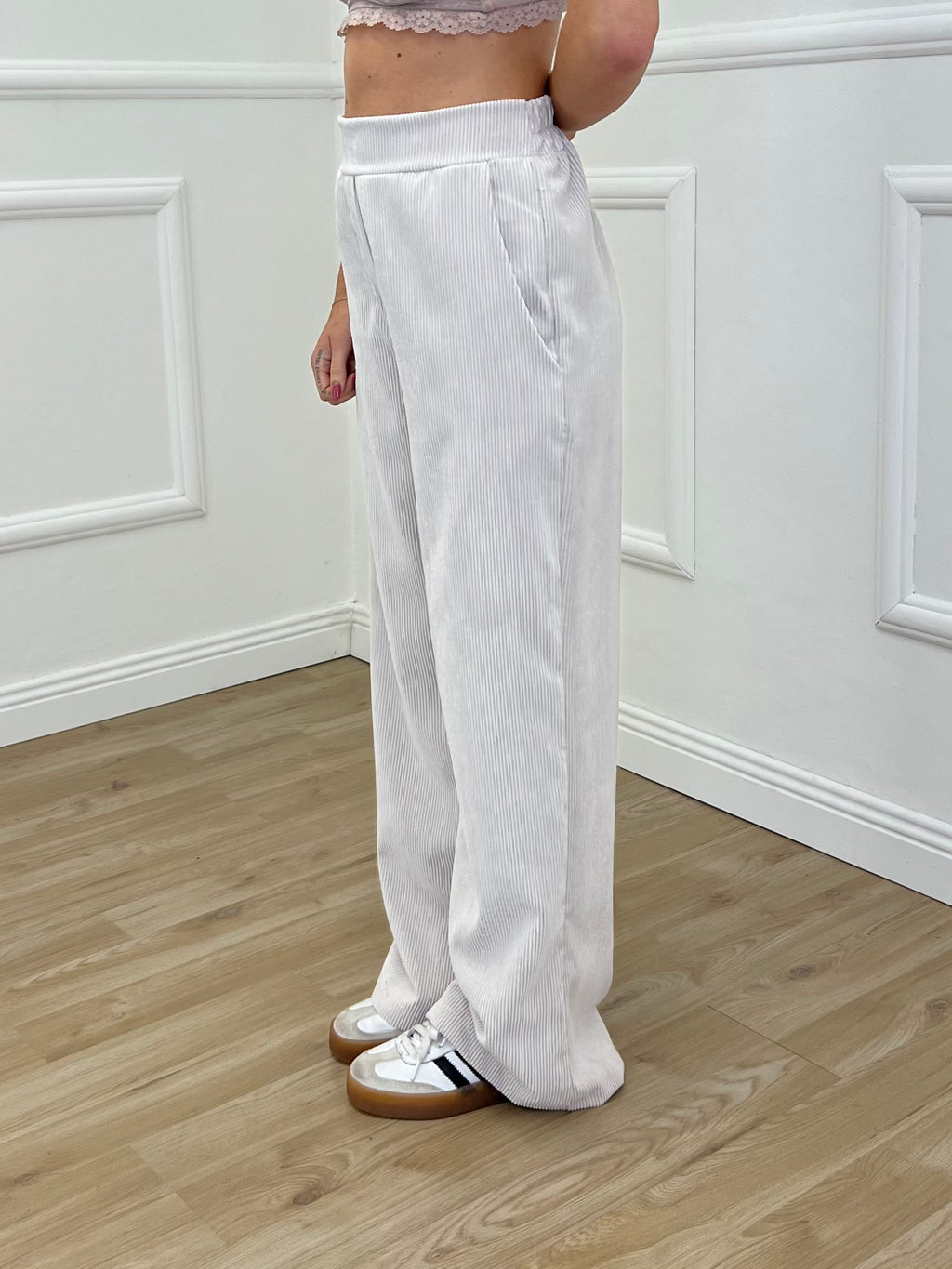 Pantalone Velluto a Coste 683 Panna