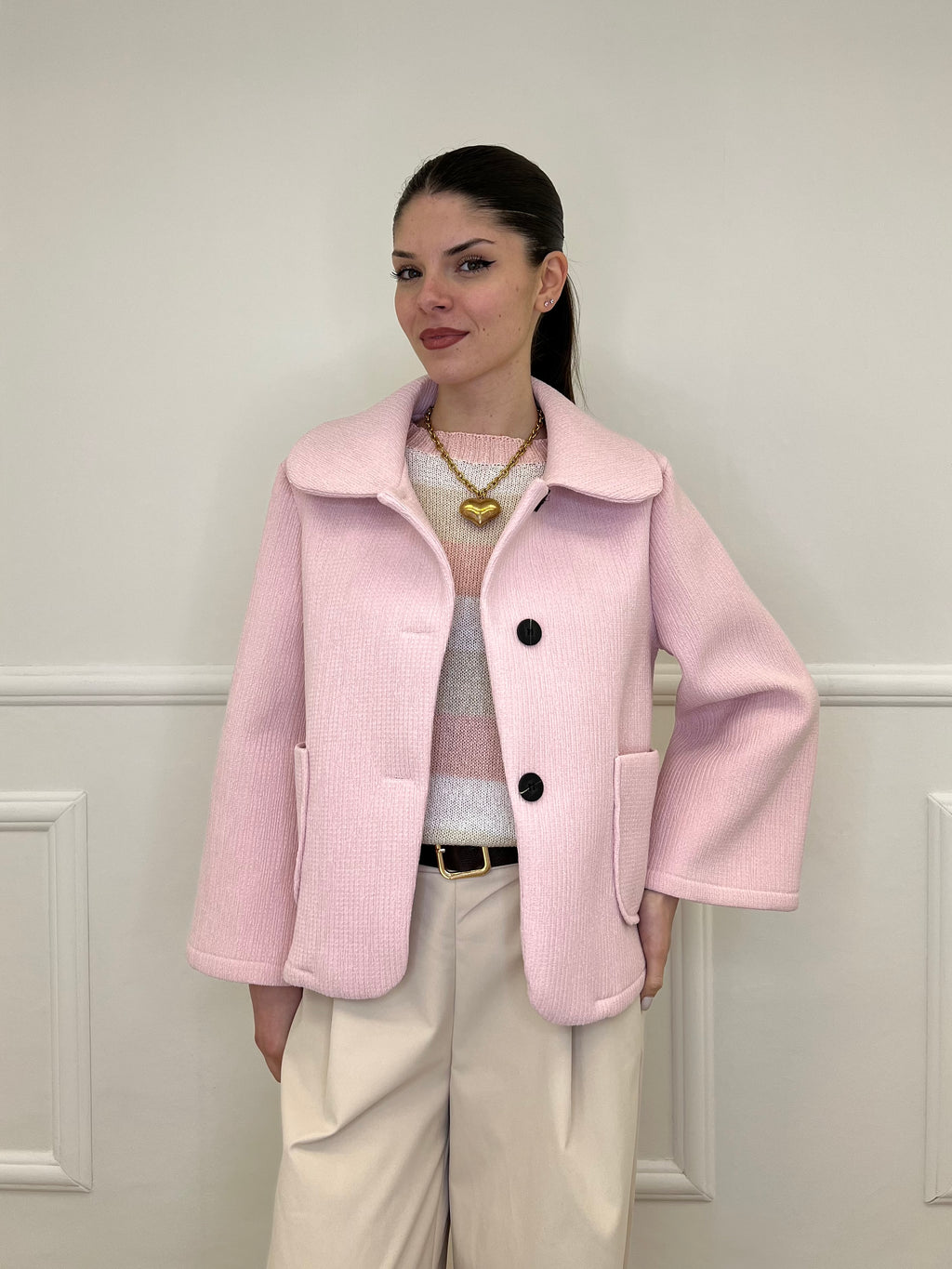 Giacca Neoprene Colletto 26088 Rosa