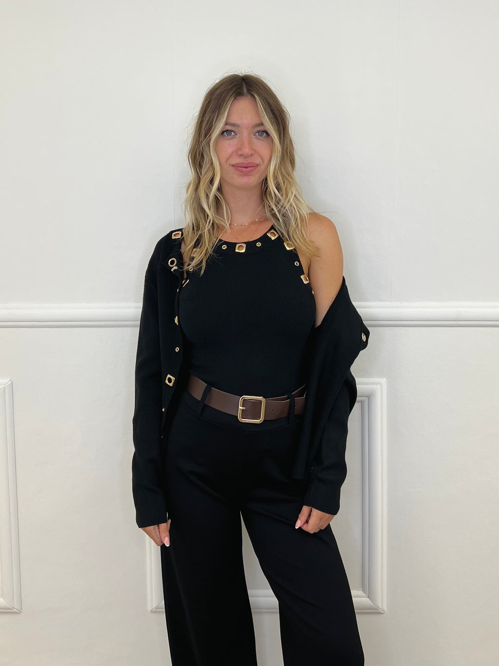 Top Inserti Metallici E8073 Nero