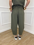 Pantalone Balloon Punto Milano 9516 Verde Militare