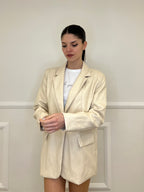 Blazer Oversize in Eco Pelle 30551 Beige