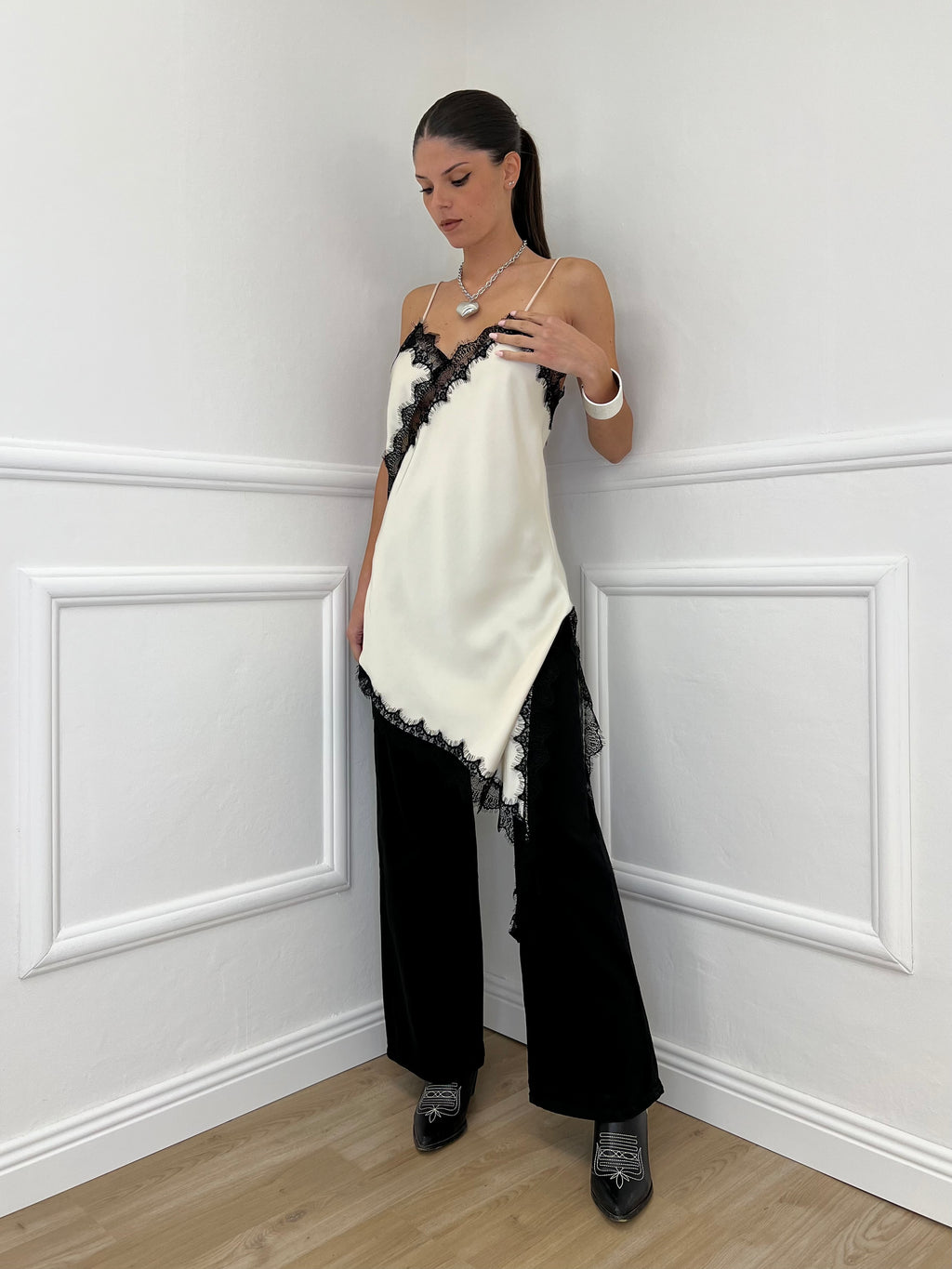 Jeans Palazzo T1001-1 Nero