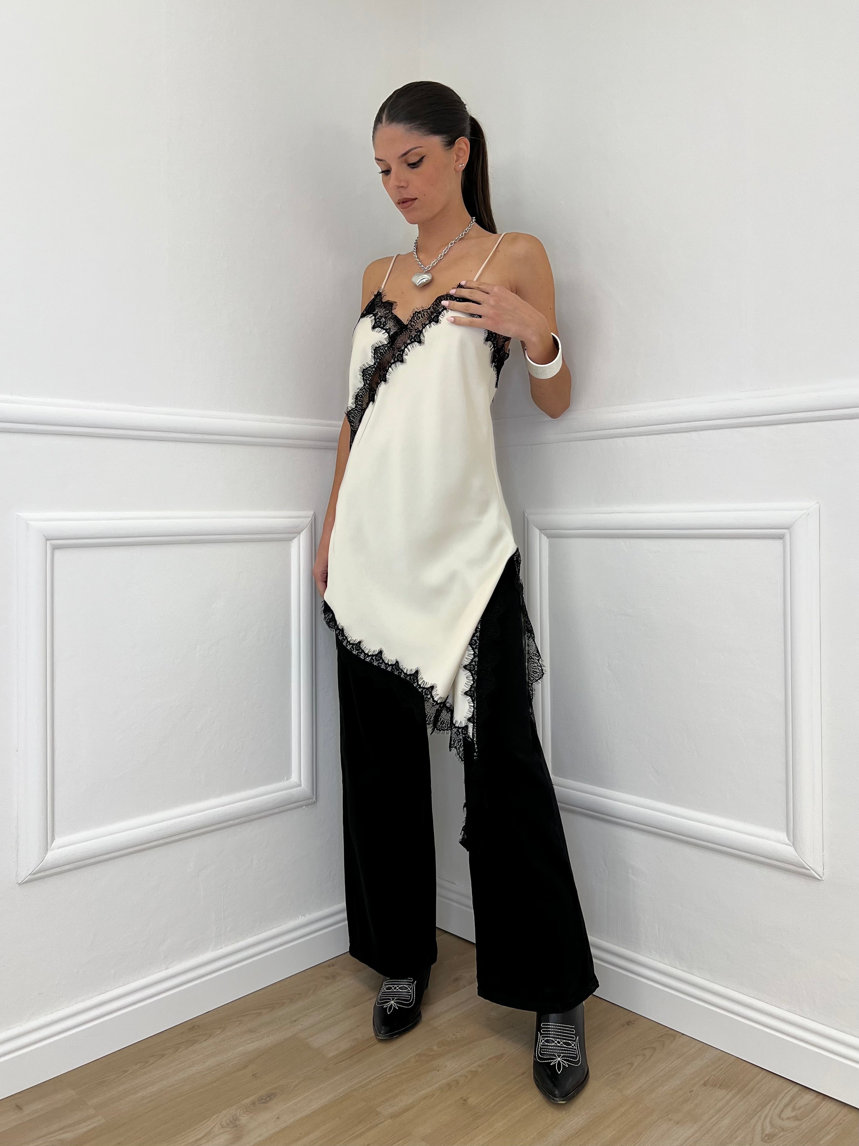 Jeans Palazzo T1001-1 Nero