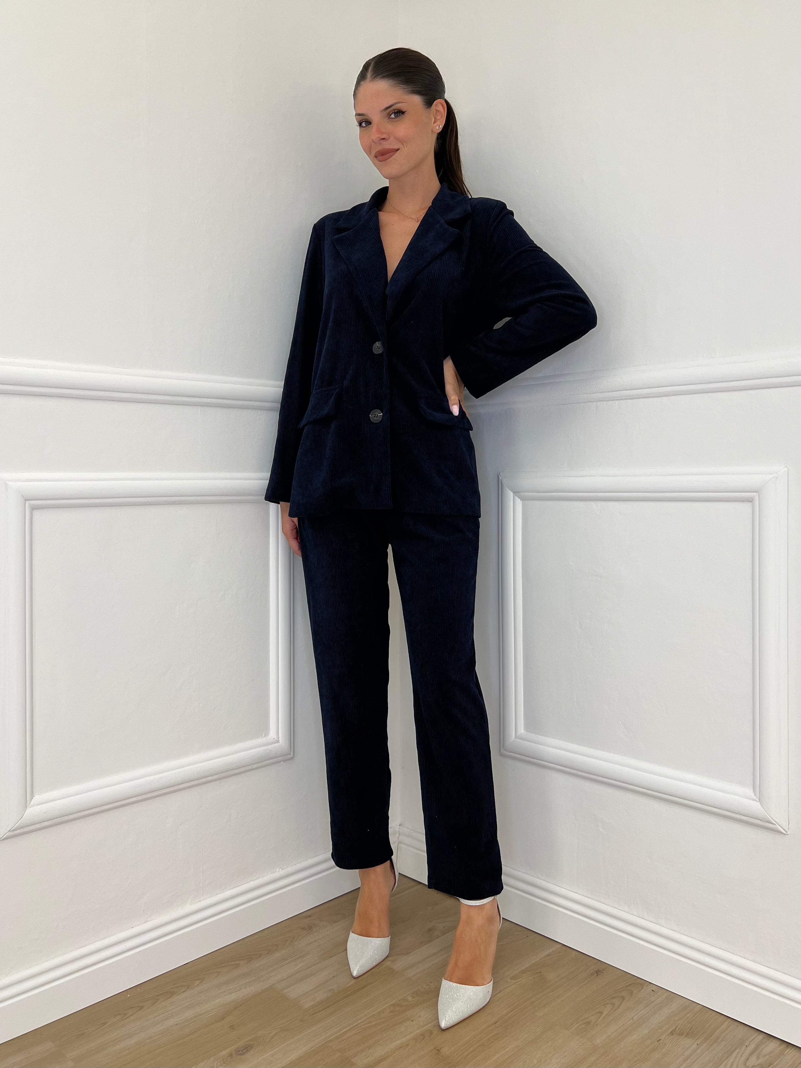 Giacca Corduroy 25790 Blu - Bazar Abbigliamento