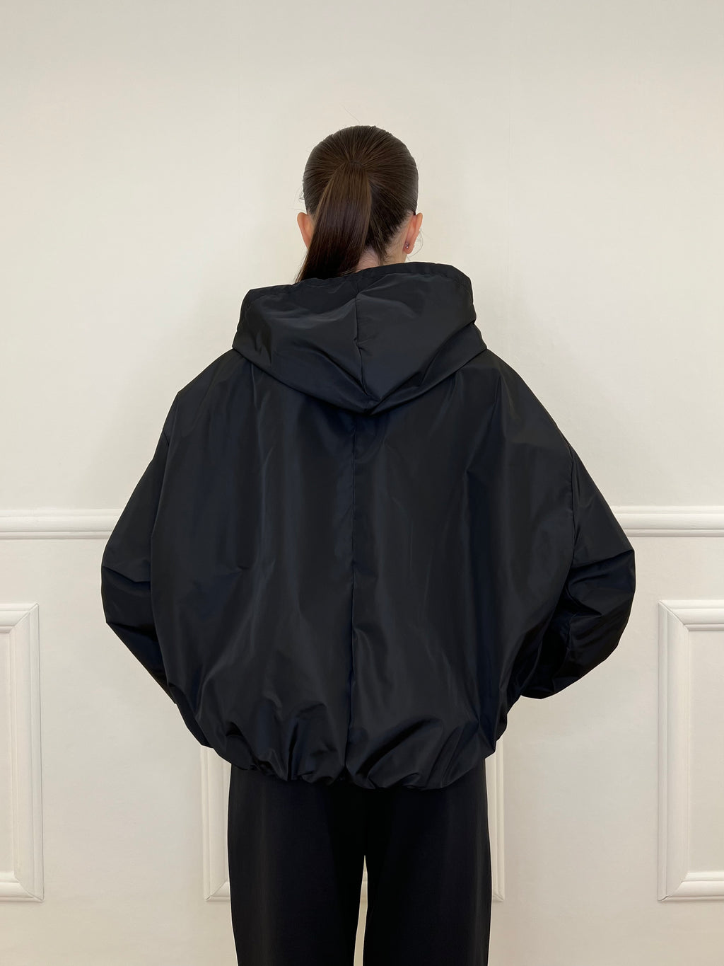 Giubbino Taffetà Cappuccio 5029 Nero