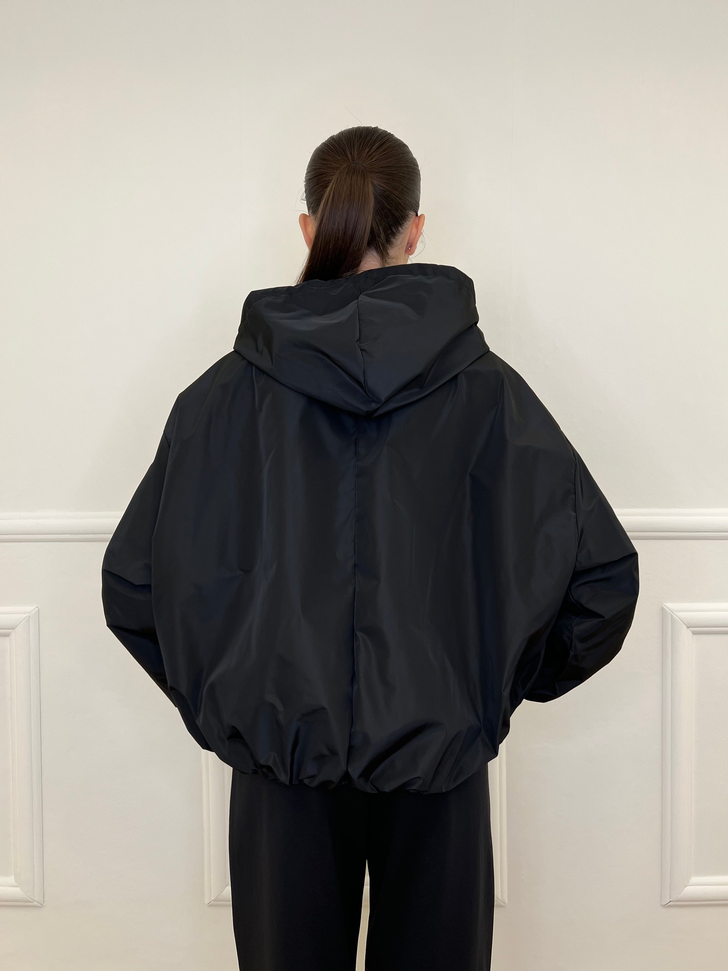 Giubbino Taffetà Cappuccio 5029 Nero