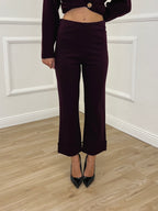 Pantalone No Waist Risvolto 51165 Burgundy