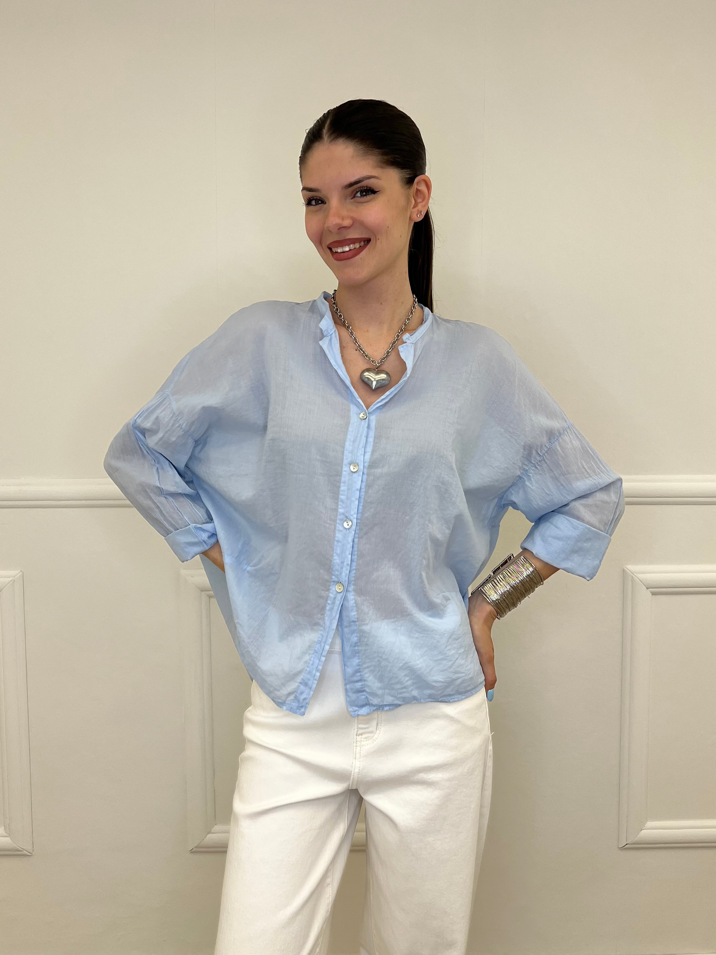 Camicia Over Coreana 3020 Azzurro