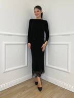 Gonna in Maglia Pizzo 2187 Nero