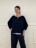 Twin Set Maxi Maglia e Canotta 53716 Blu