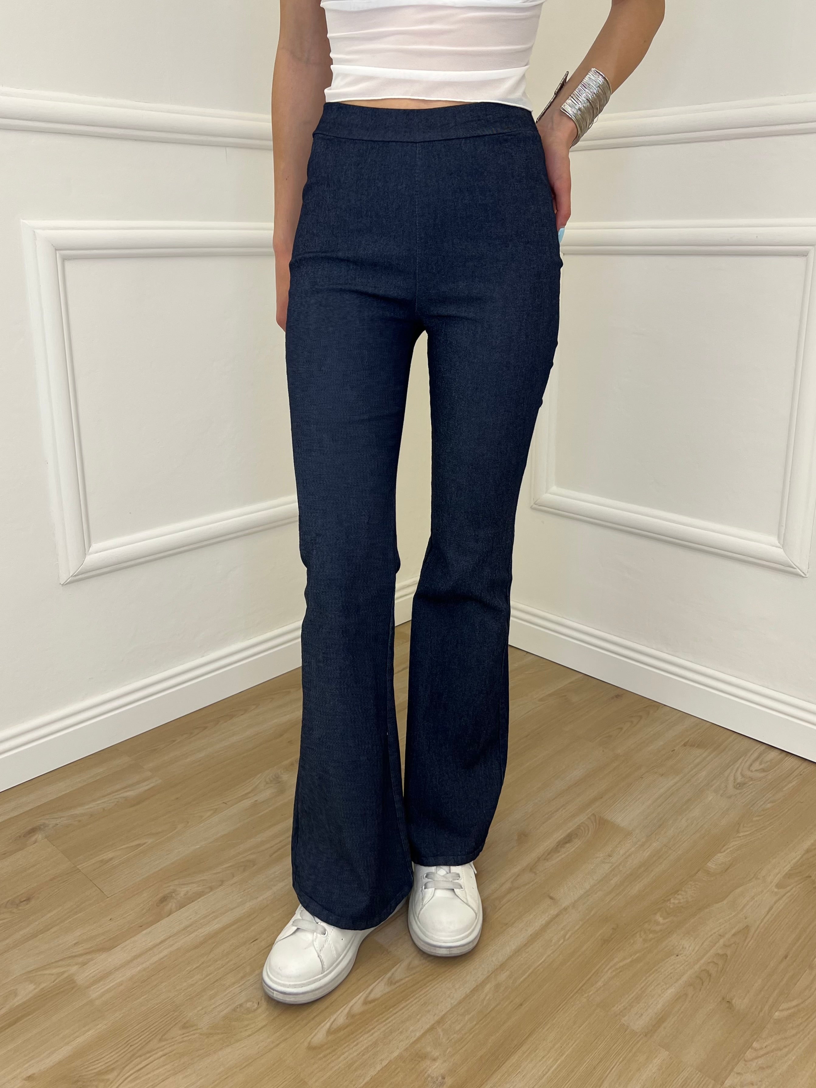 Jeans Flare Chambray 5025 Blu