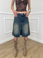 Bermuda in Denim Stonewash 22238 Blu