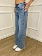Jeans Straight Borchie 5106 Azzurro