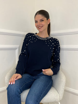 Maglia Perle J28078 Blu
