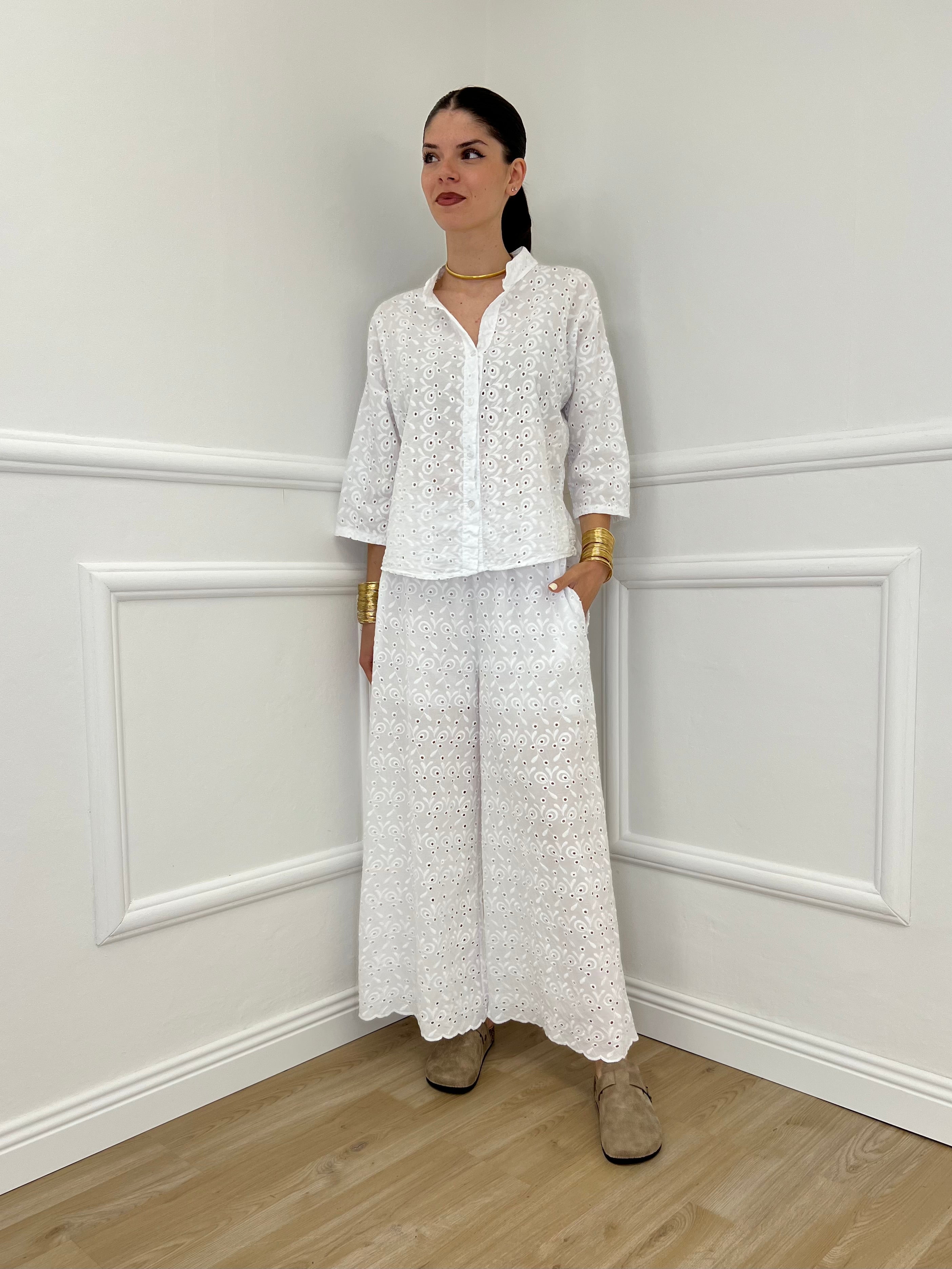 Camicia Coreana Sangallo 11392 Bianco