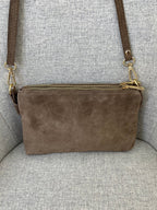 Pochette Doppia Vera Pelle Scamosciata VPB002