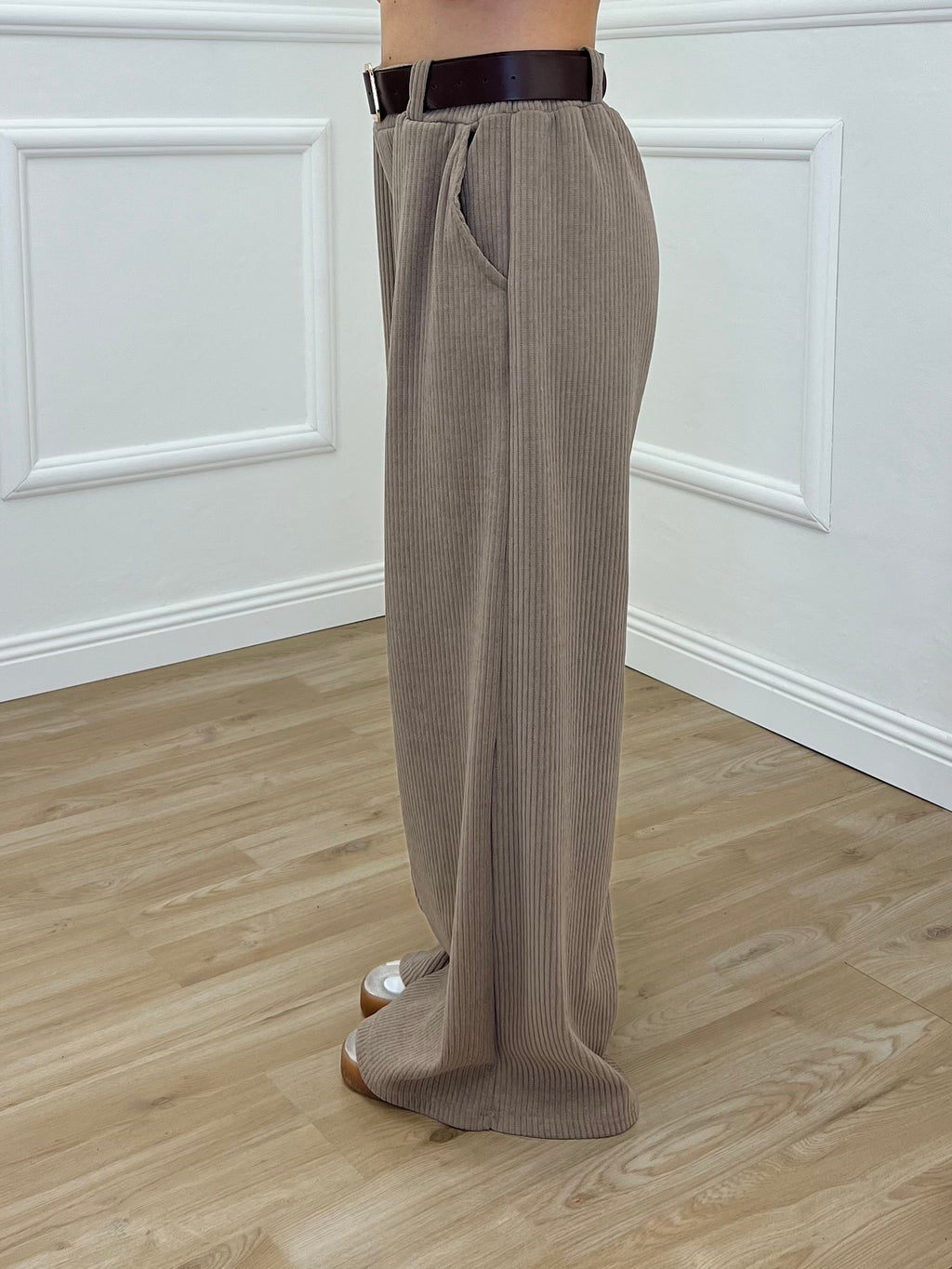 Pantalone Corduroy Cintura 27998 Fango