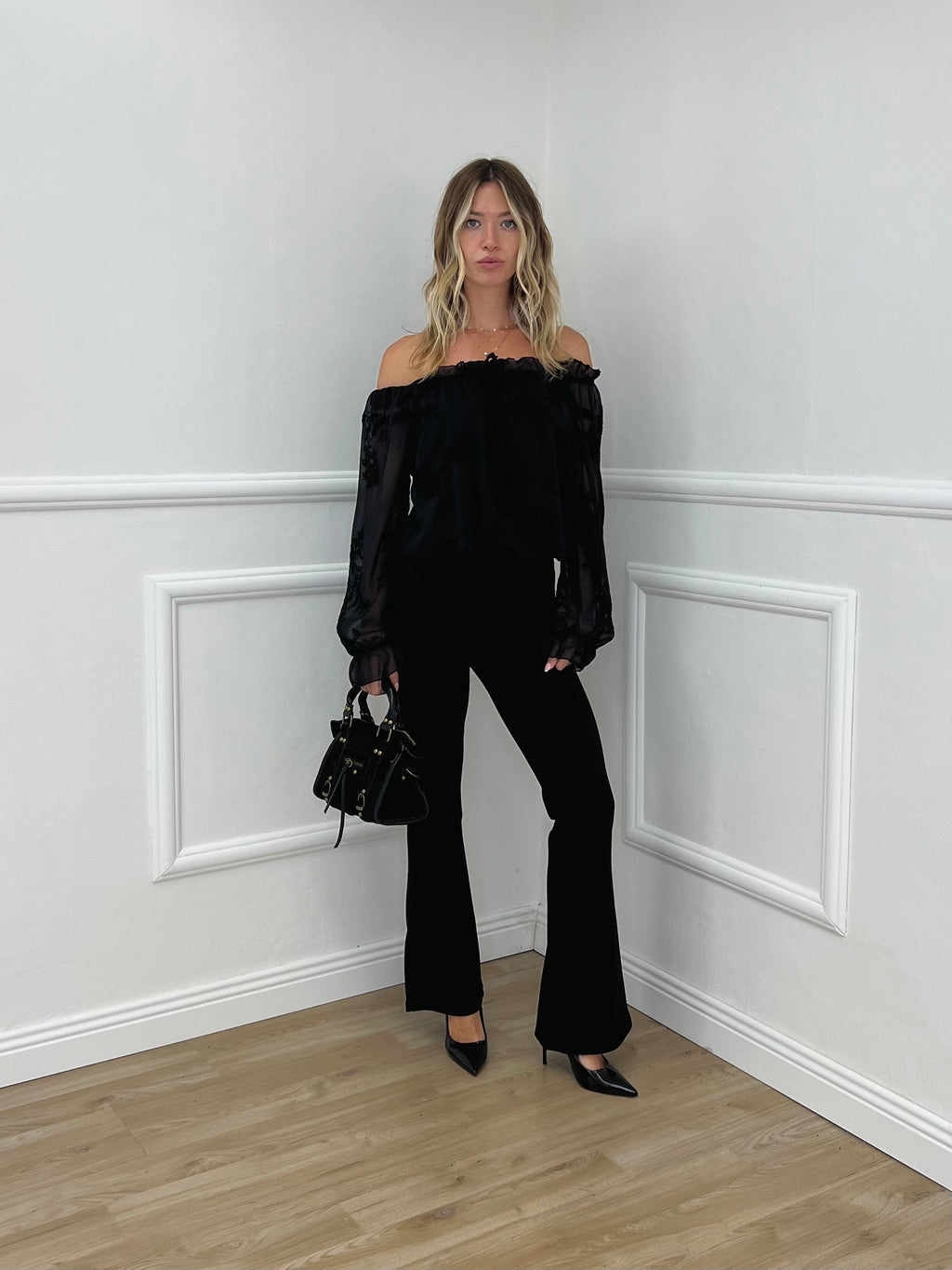 Pantalone Flare Punto Milano 34115 Nero