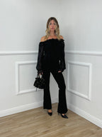 Pantalone Flare Punto Milano 34115 Nero
