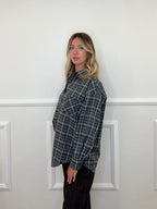 Camicia Check 17298 Marrone e Azzurro