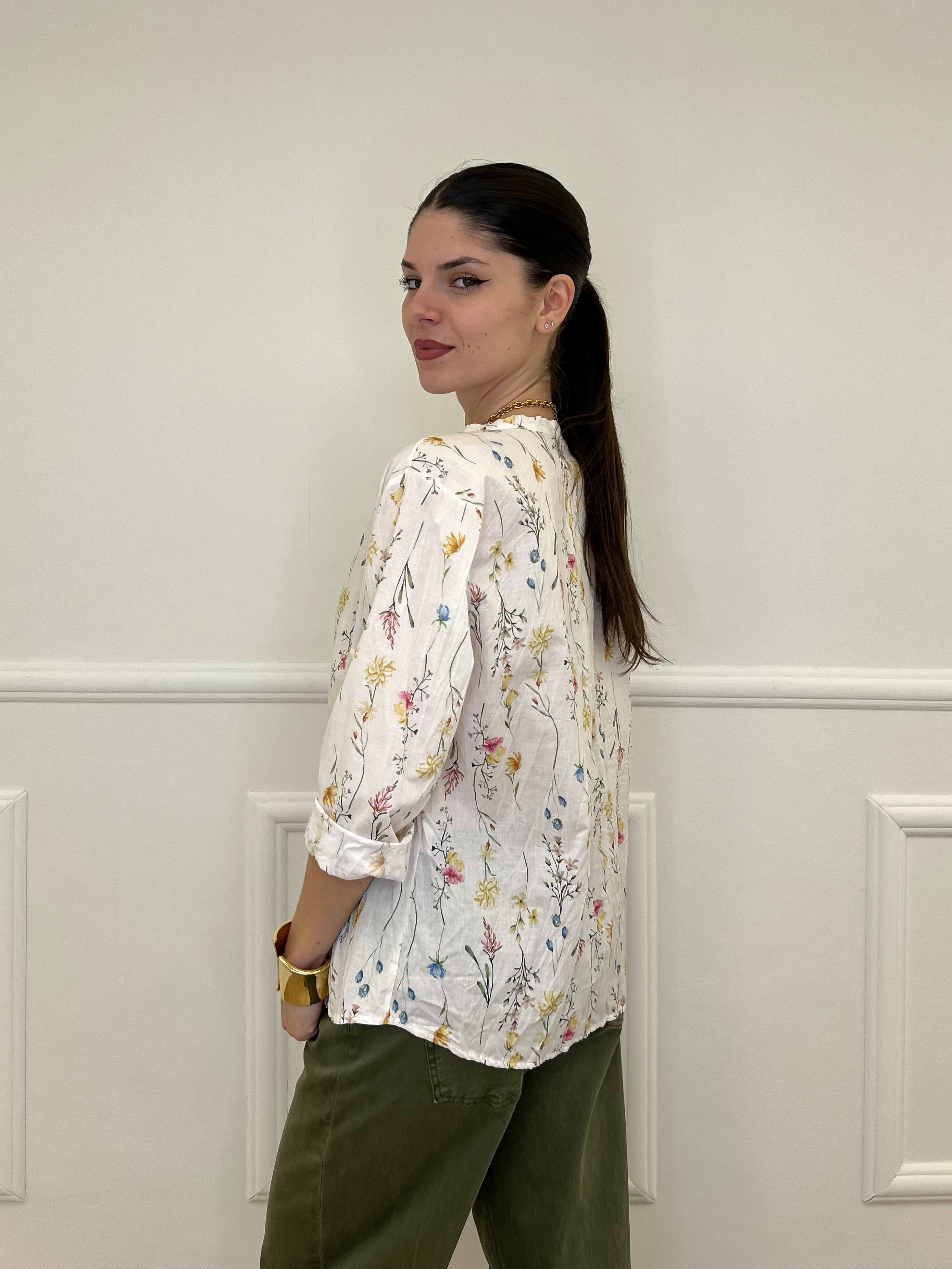 Camicia Fiori Strop Coreana 2588