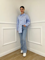 Jeans Flare Y557 Azzurro