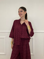 Camicia Coreana Sangallo 11392 Burgundy