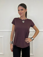 T-shirt Basic V0550 Burgundy