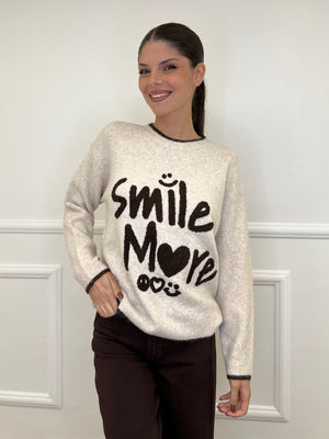 Pullover Shetland Smile More S11196 Ecru