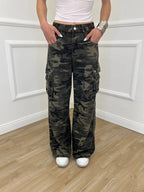 Pantalone Palazzo Cargo Camouflage 88152