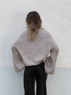 Maglia Mohair Maniche Ampie A129 Ecru