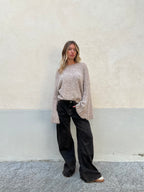 Maglia Mohair Maniche Ampie A129 Ecru