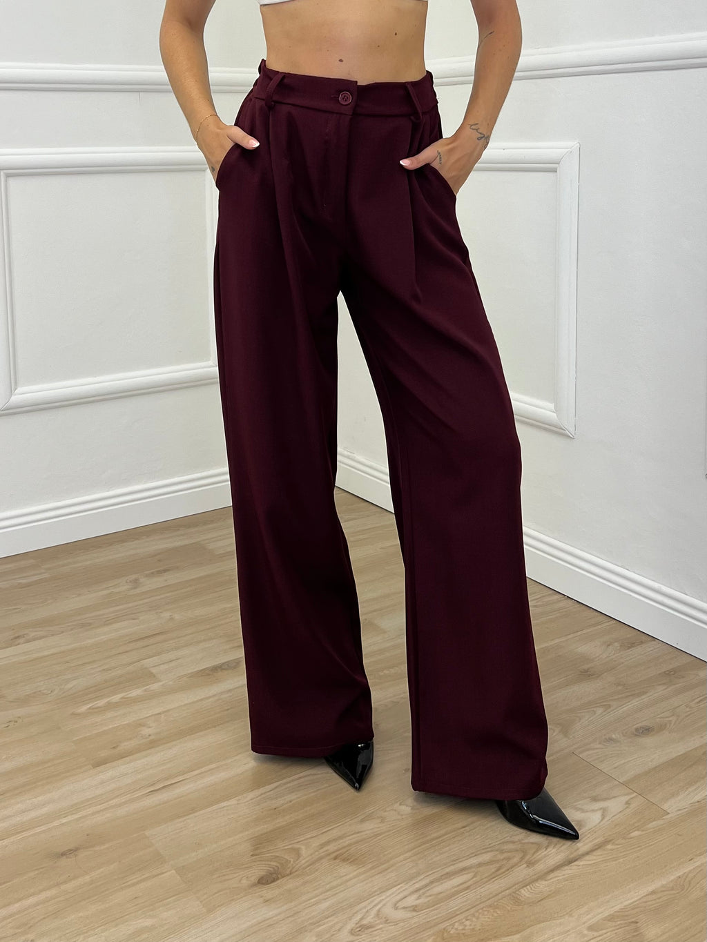 Tailleur Con Cintura 51025 Burgundy