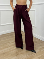 Tailleur Con Cintura 51025 Burgundy