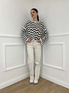 Jeans Straight Tasche Frontali 2207 Ecru