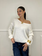 Maglia a V Alpaca 24103