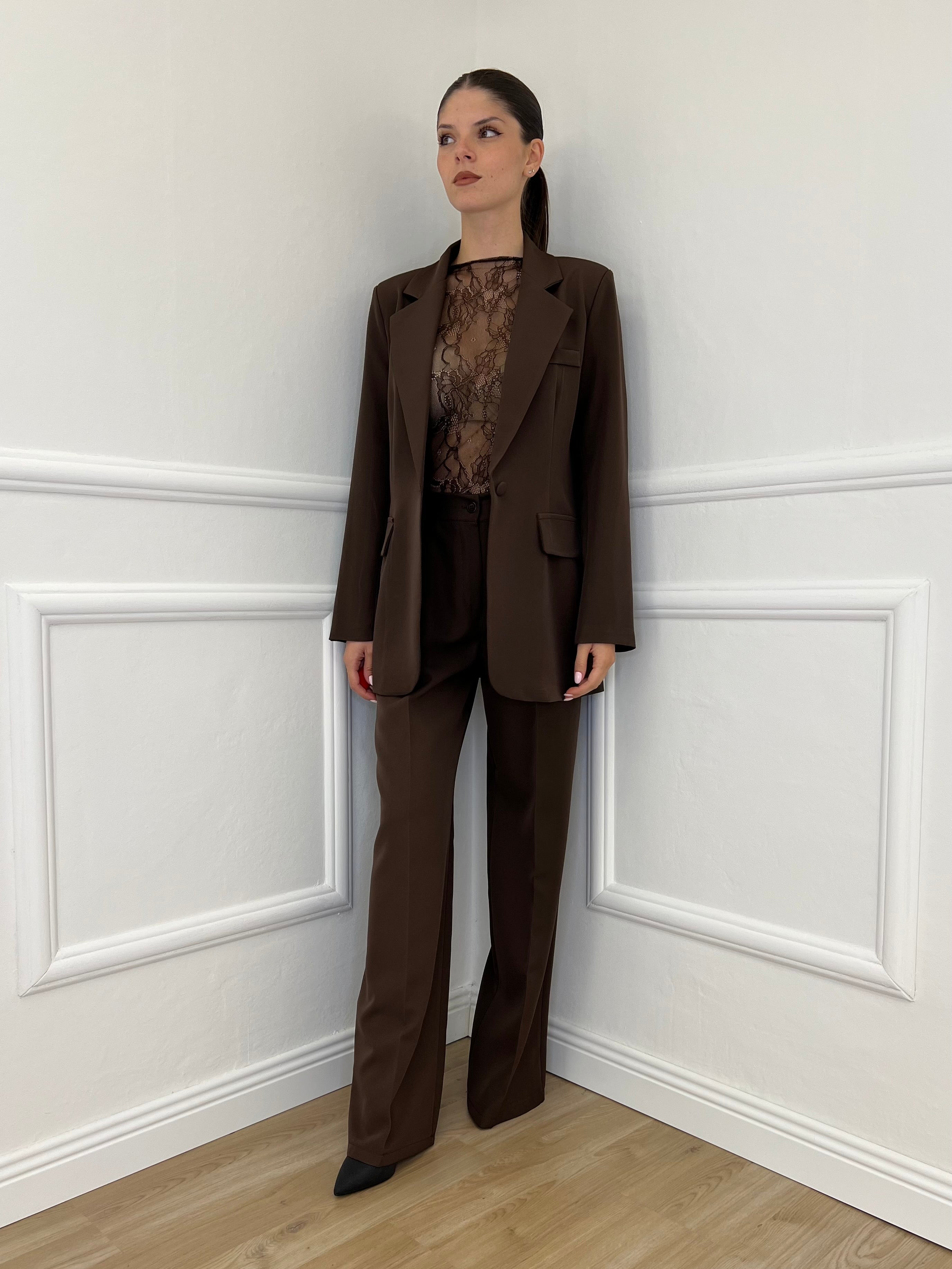 Giacca Over 2202 Caffè - Bazar Abbigliamento