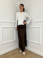 Gonna Asimmetrica Pizzo 2722 Moro