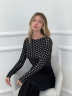 Maglia Ultralight con Cashmere Pois a Barchetta