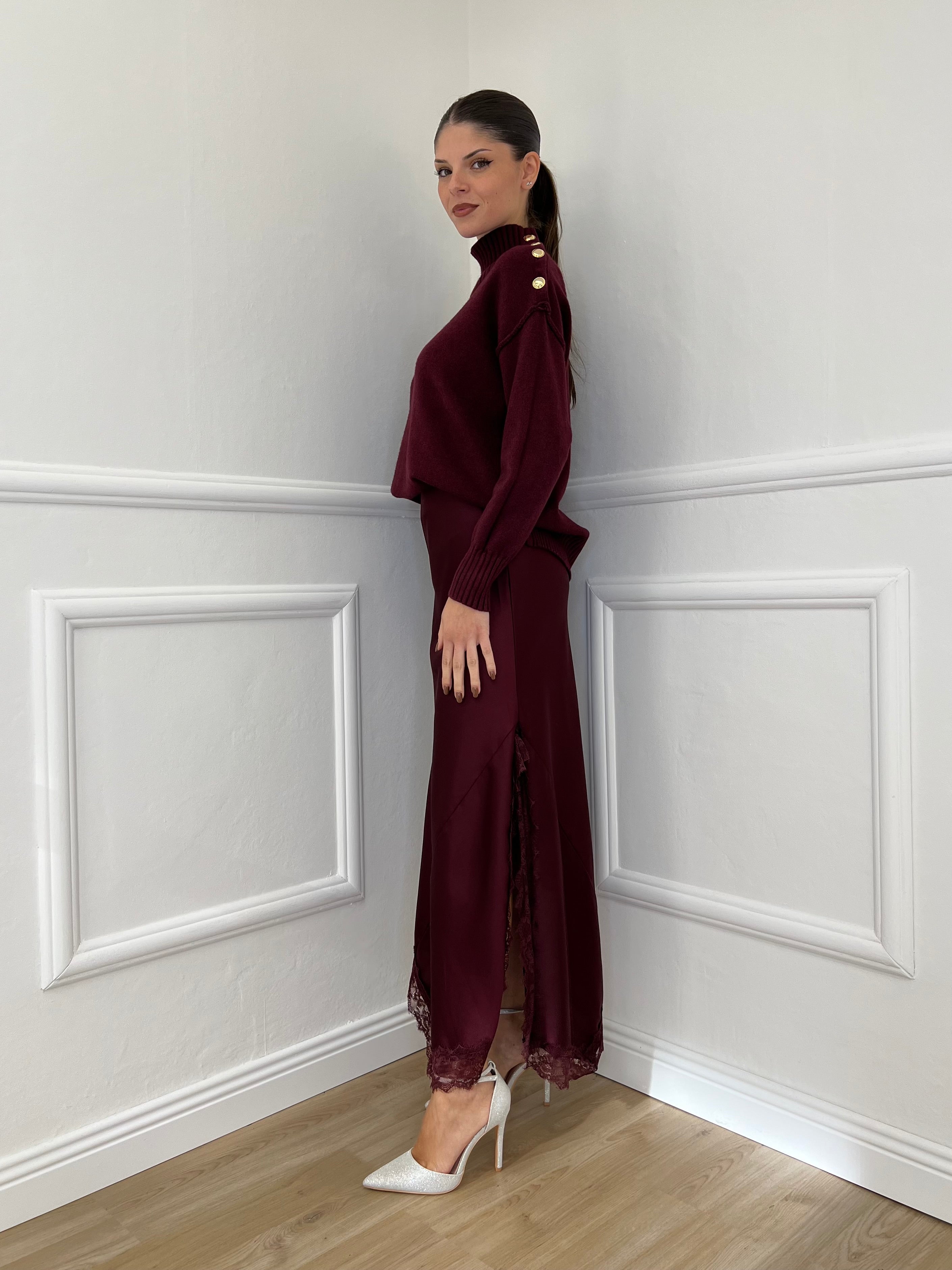 Maglia Bottoni YS9696 Burgundy