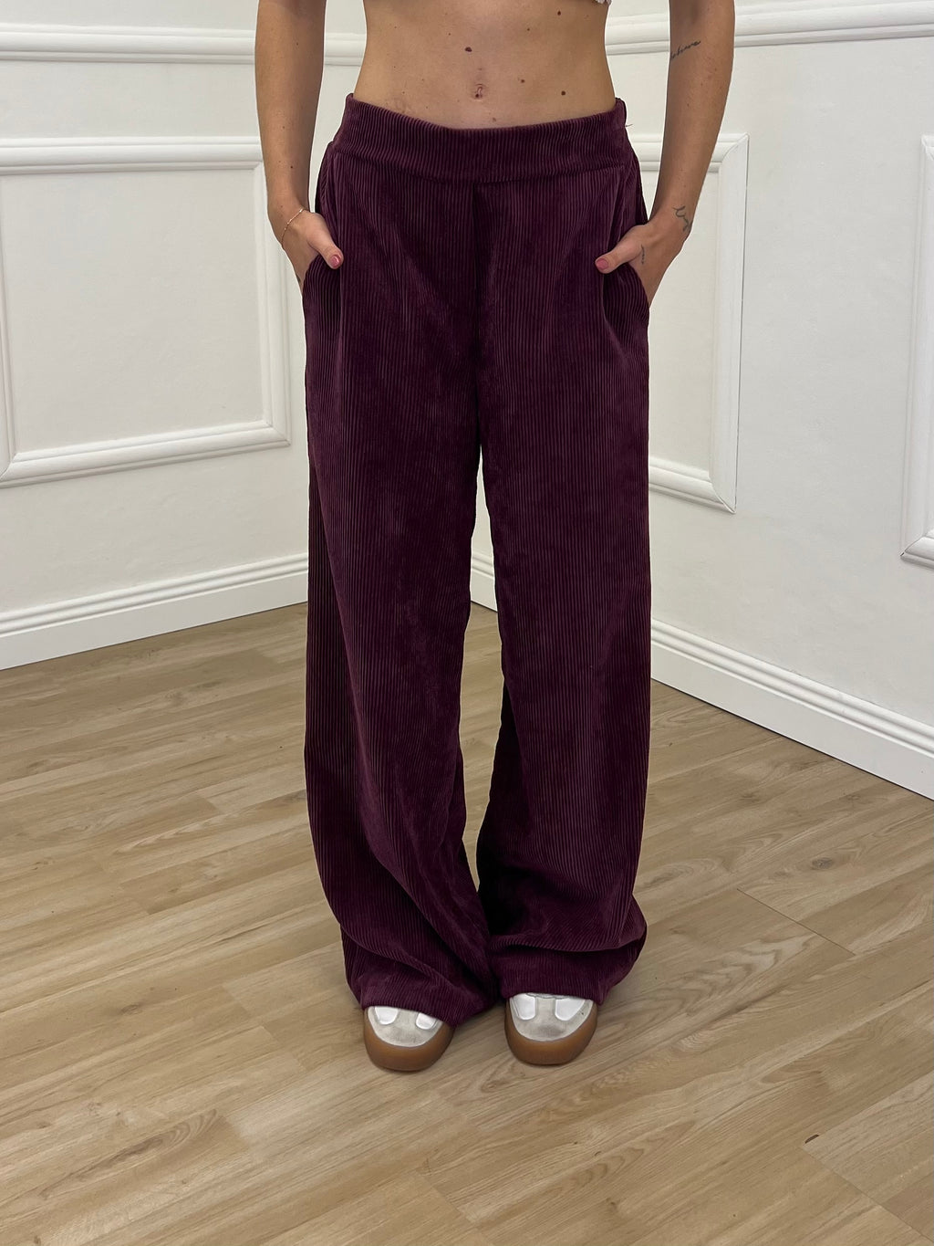 Pantalone Velluto a Coste 683 Burgundy