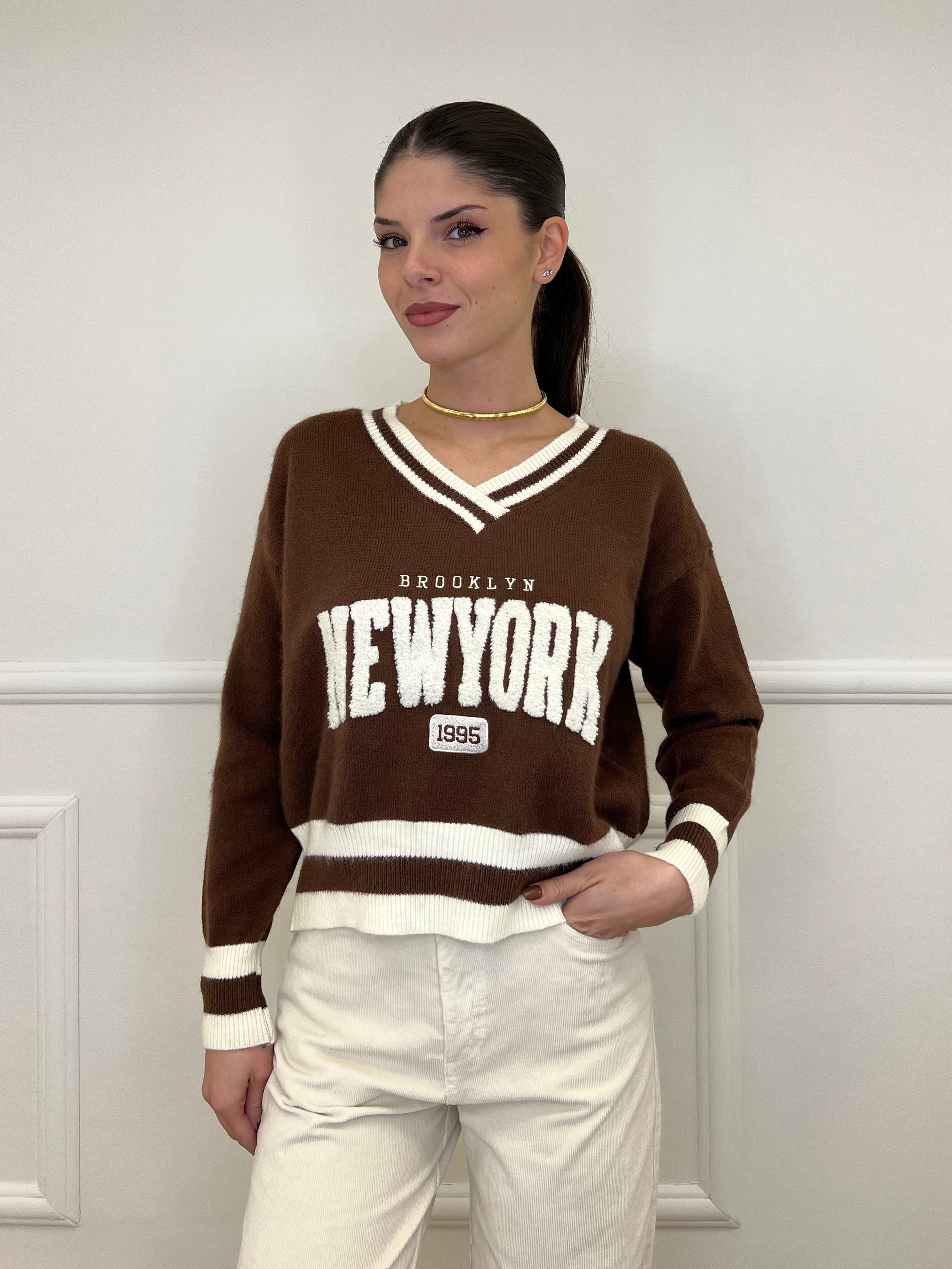 Maglia College 7397 Marrone