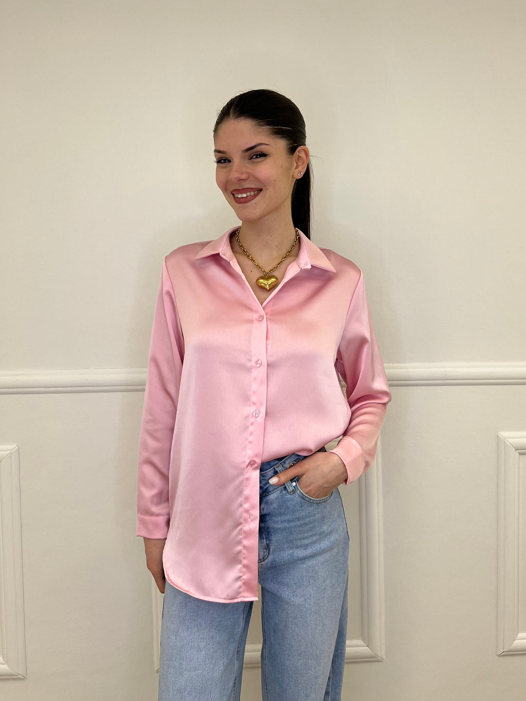 Camicia Satin 261081 Rosa