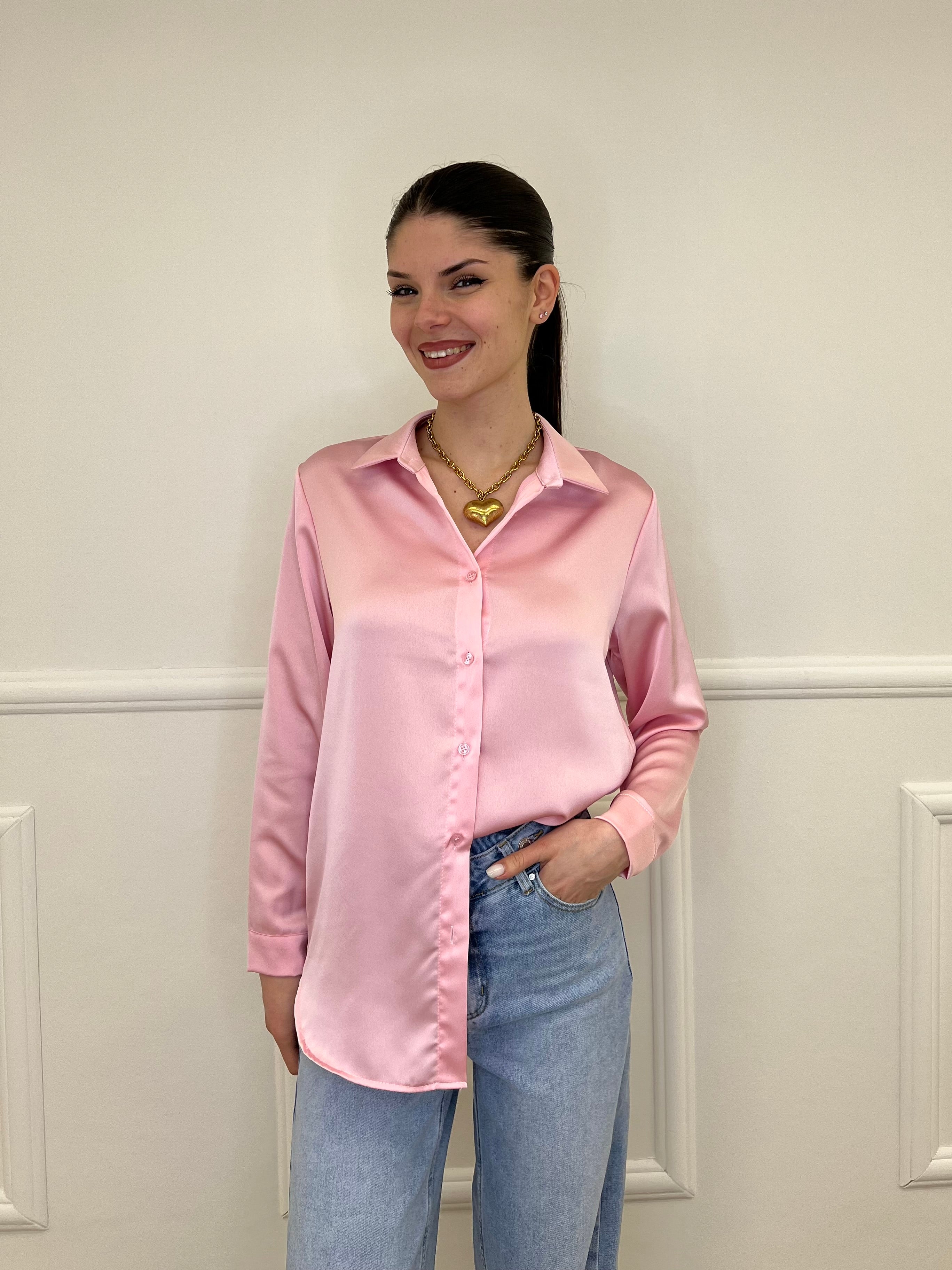 Camicia Satin 261081 Rosa