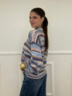 Maglia Over Multicolor 25215 Azzurro